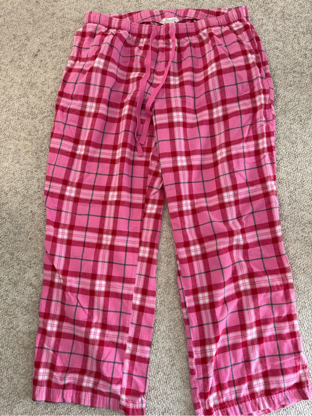 Women’s Pink Plaid Flannel Pajama Pants